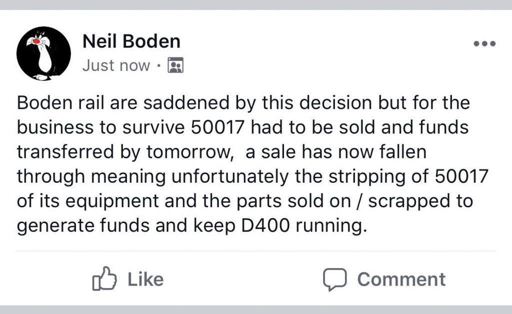 Boden Rail Statement 50017