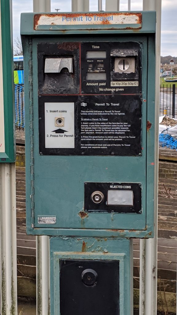 PERTIS railway ticket machine Newhaven