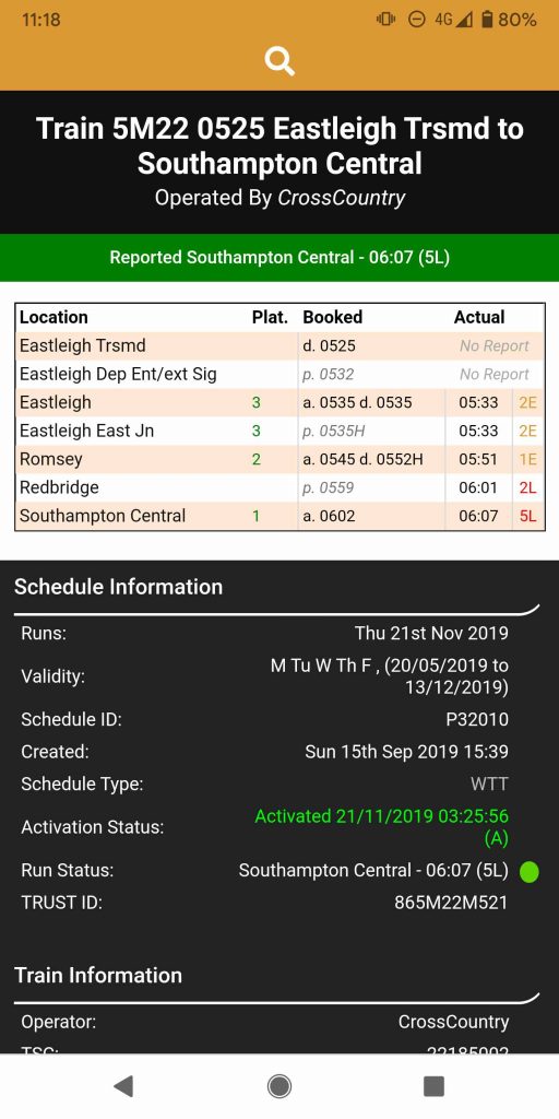 New timetable page