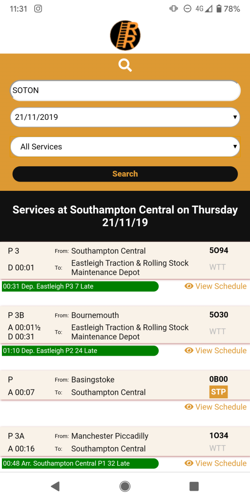 Rail Record Search Old