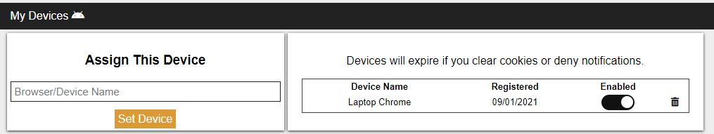 Assign Device Assign Device Screenshot