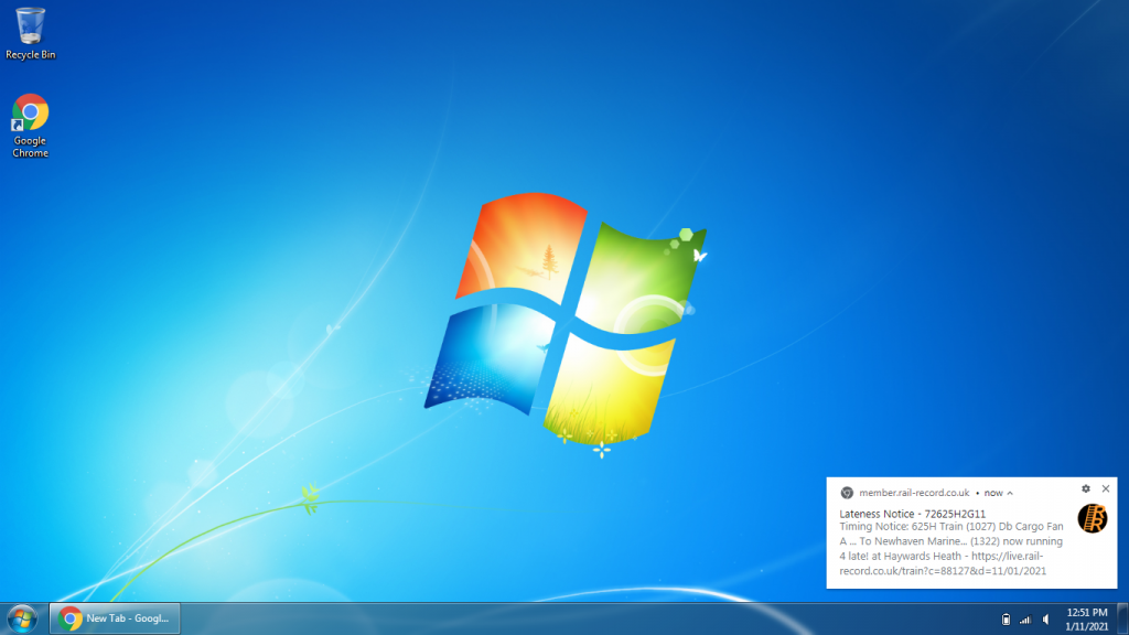 Windows 7 Push Notifications